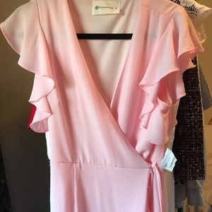 Impeccable Pig pink wrap dress